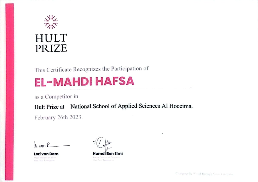 Hult Prize Certificate